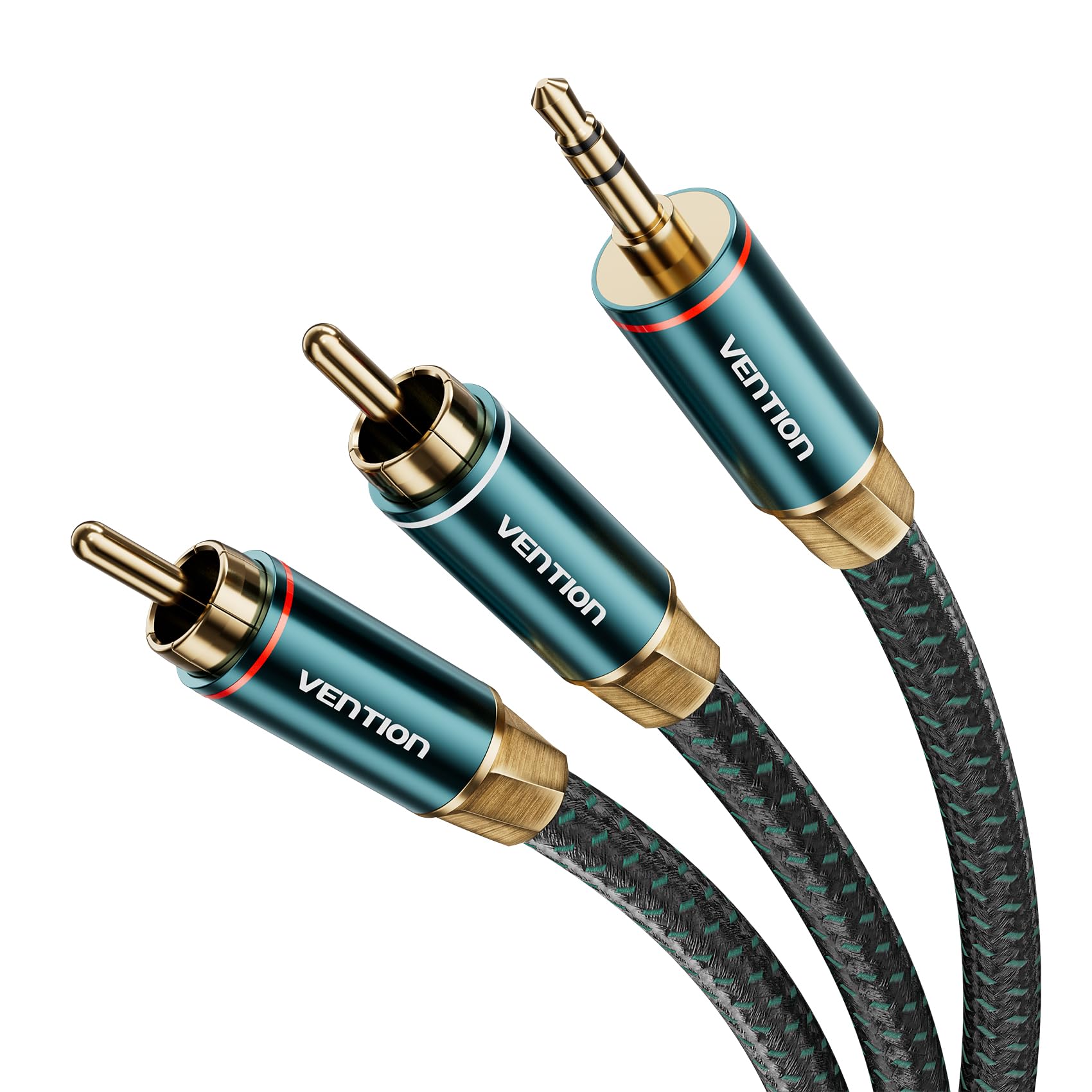 VENTION RCA to 3.5mm Cable 4N OFC HiFi 2-Male RCA to 3.5mm Male